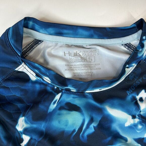 Hum Performance Fishing Short Men’s Small Mossy Oak Elements Hydro Water Print - Picture 3 of 8